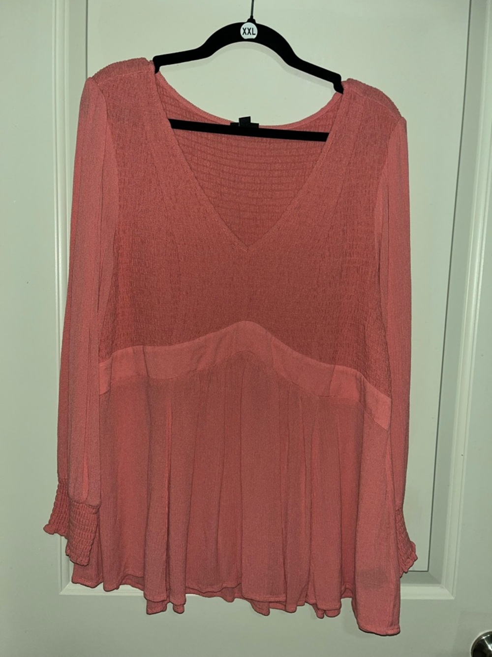 torrid Coral Textured V-Neck Top